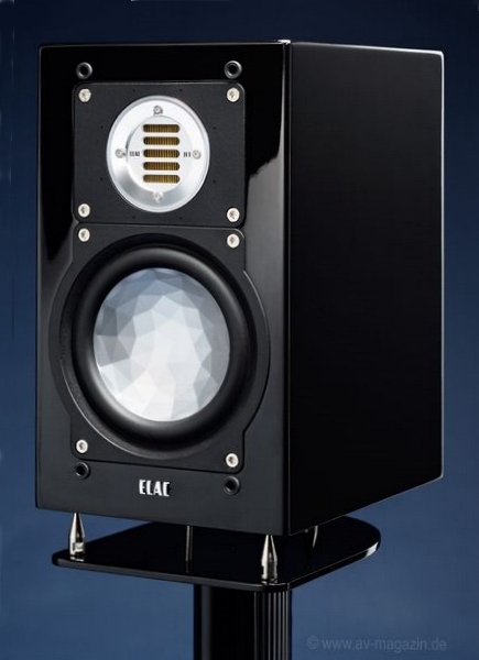 ELAC BS 243 on LS 70 stand black high gloss